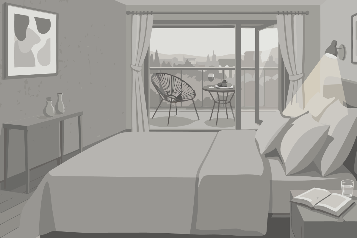 Queen Room with Two Queen Beds and City View